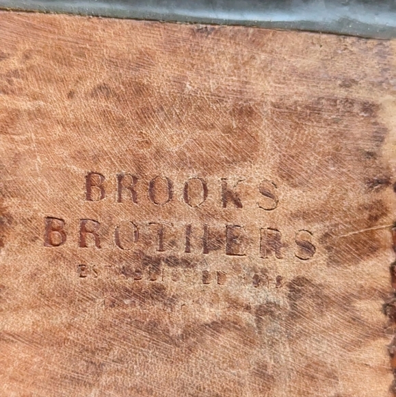 Men's Brooks Brothers Leather Cap Toe Dress Shoe Brown Size 11D - Picture 7 of 9